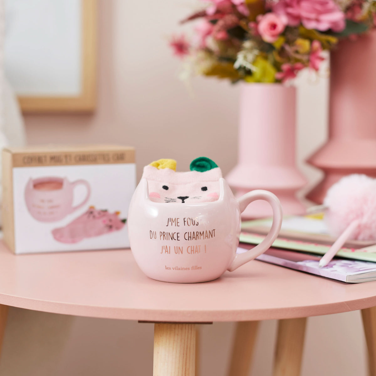 COFFRET MUG ET CHAUSSETTE CHAT