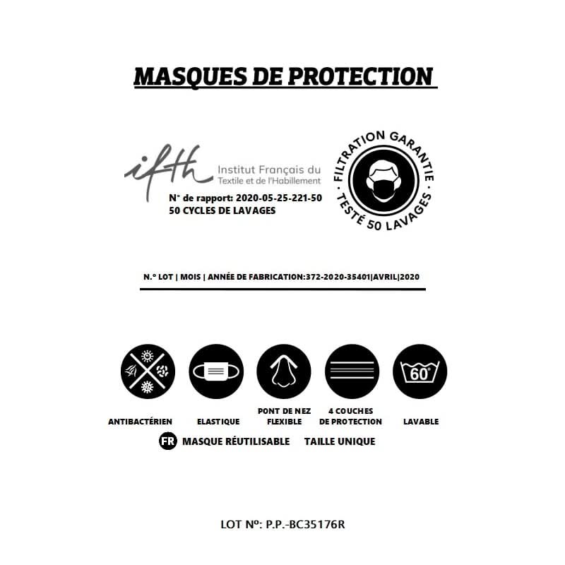 LOT DE 2 MASQUES EN TISSU