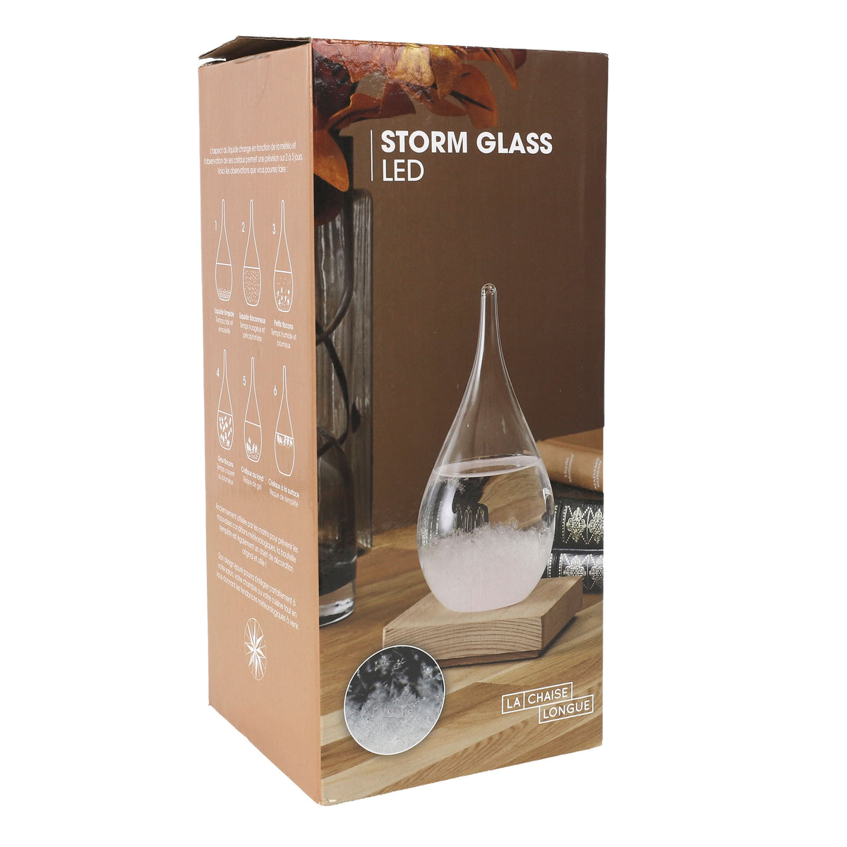 VERRE TEMPETE GOUTTE LED