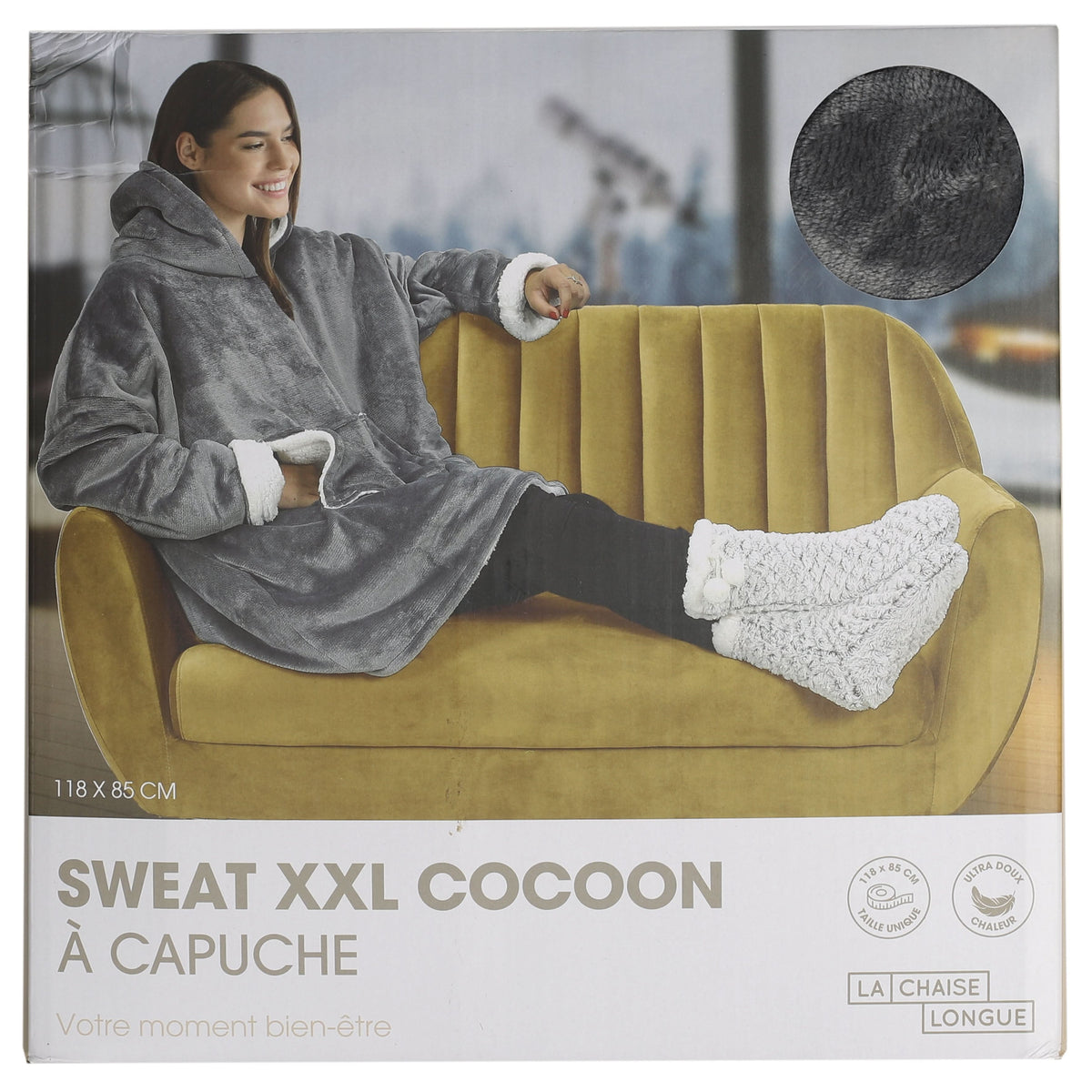 SWEAT XXL COCOON A CAPUCHE