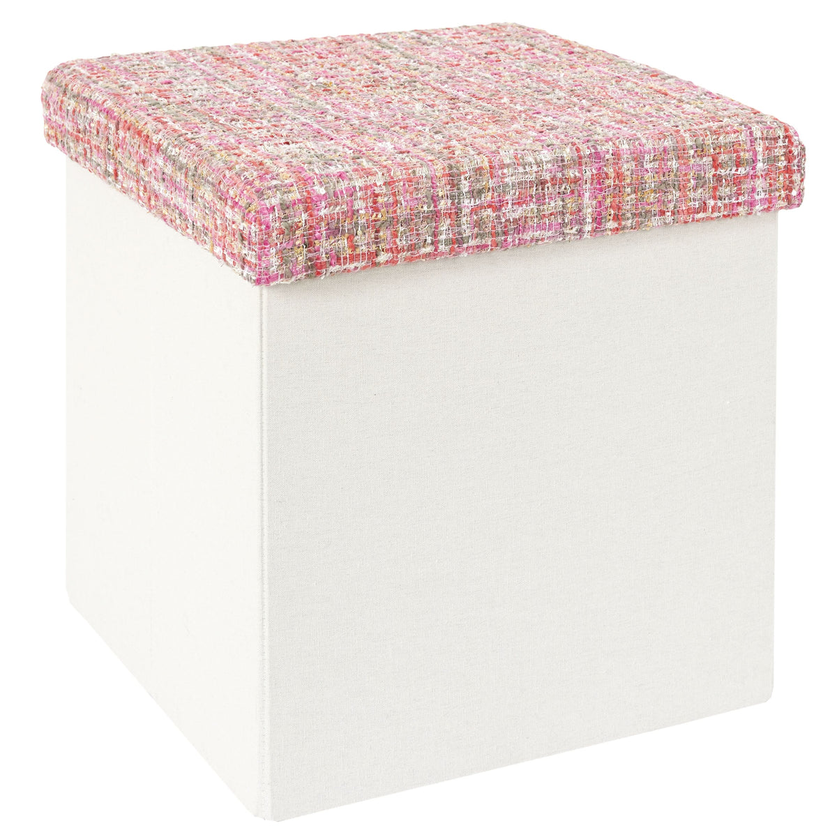 POUF PLIABLE TWEED ROSE