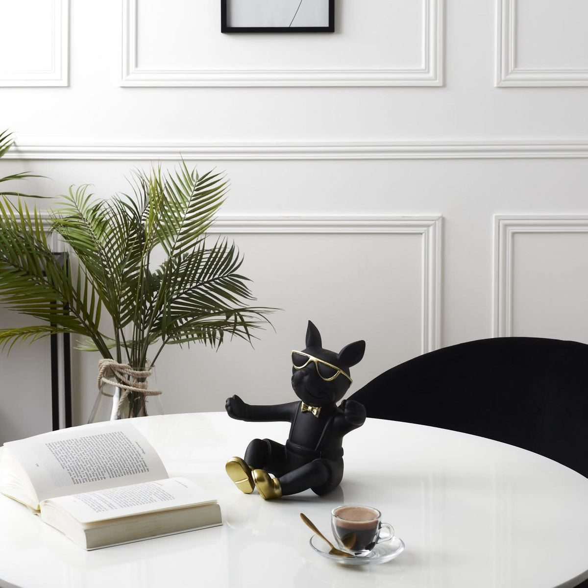 PORTE-BOUTEILLE BOULEDOGUE NOIR