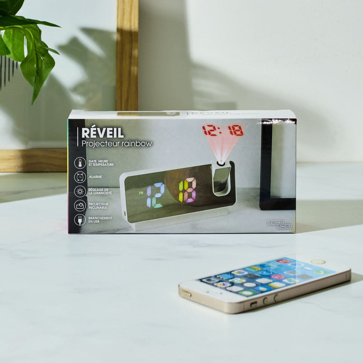 REVEIL PROJECTEUR MIROIR RAINBOW