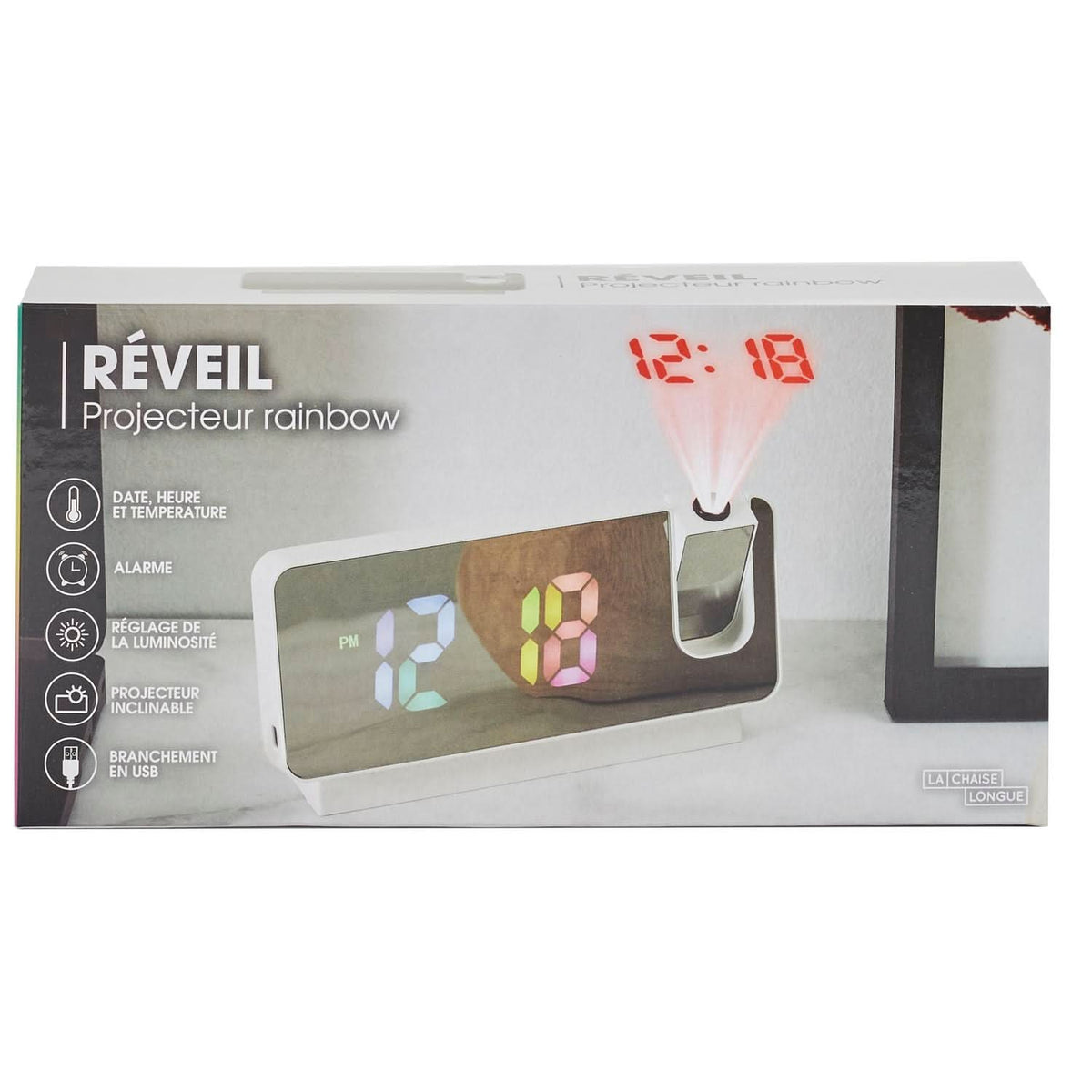 REVEIL PROJECTEUR MIROIR RAINBOW