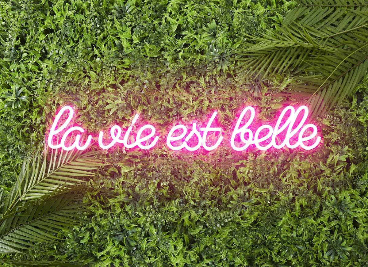 LAMPE EFFET NÉON LA VIE EST BELLE