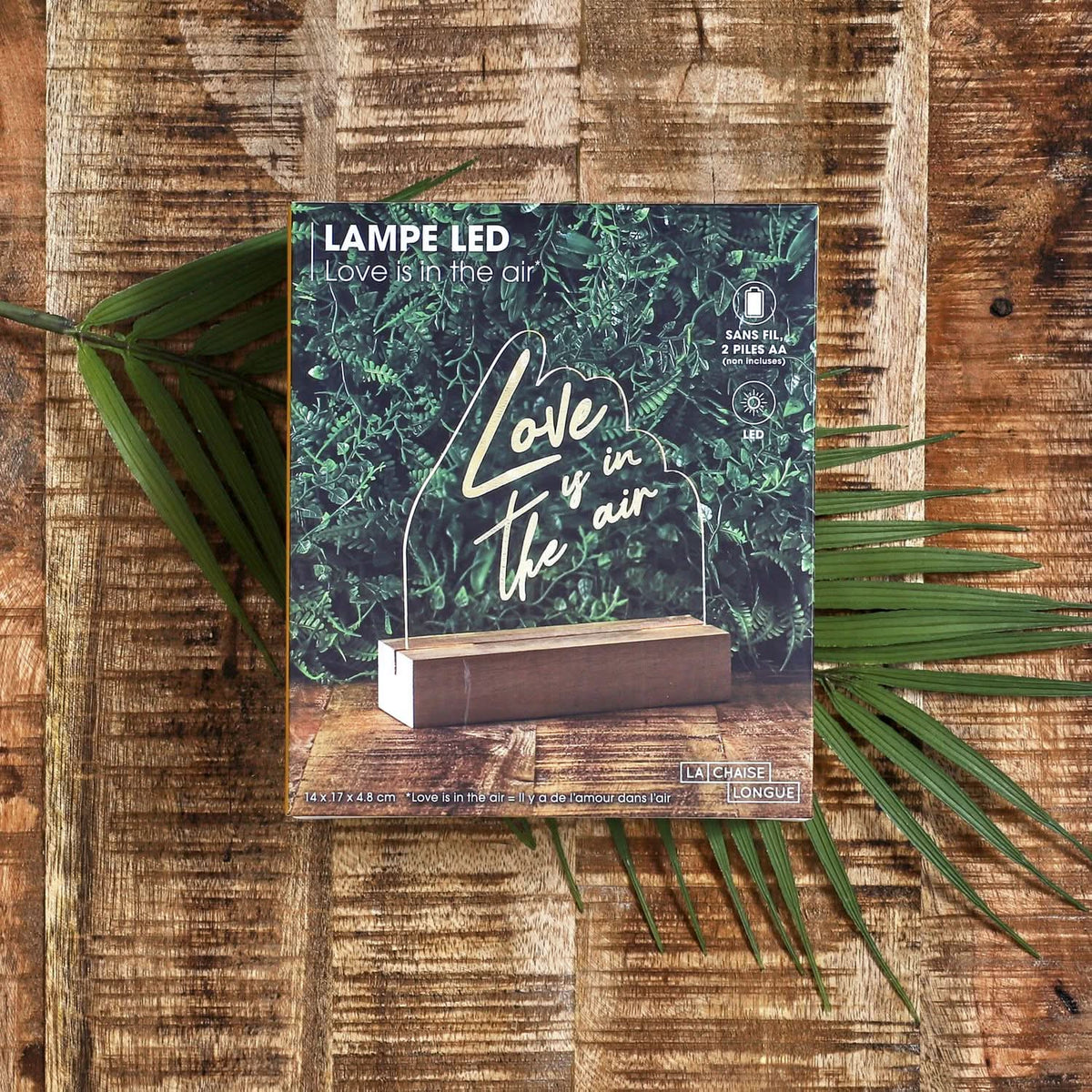 LAMPE LED LOVE IS IN THE AIR