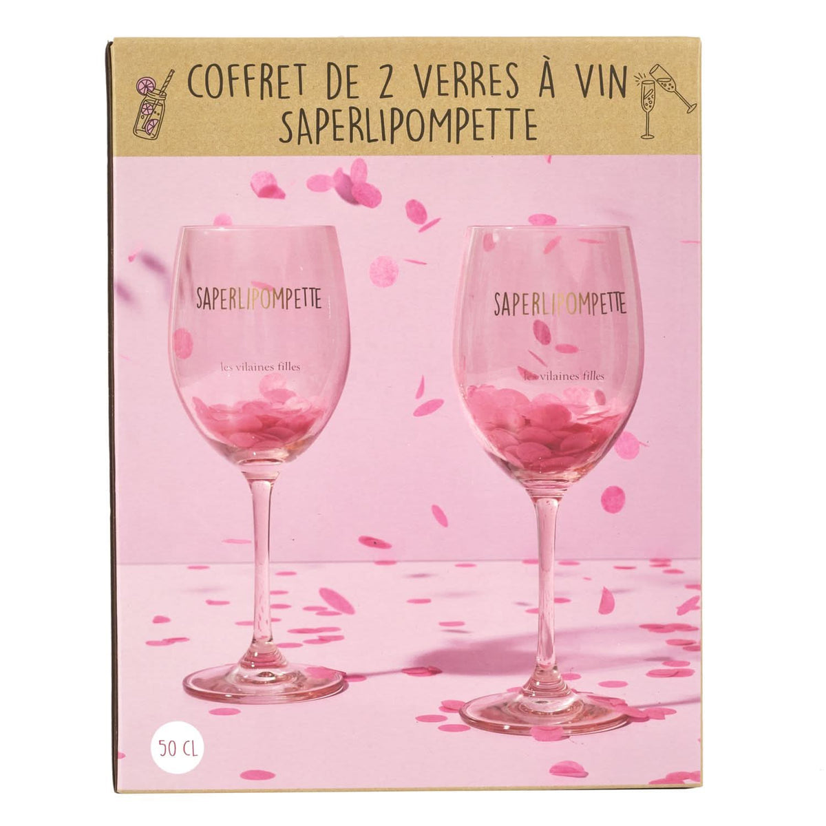 COFFRET DE 2 VERRES A VIN SAPERLIPOMPETTE