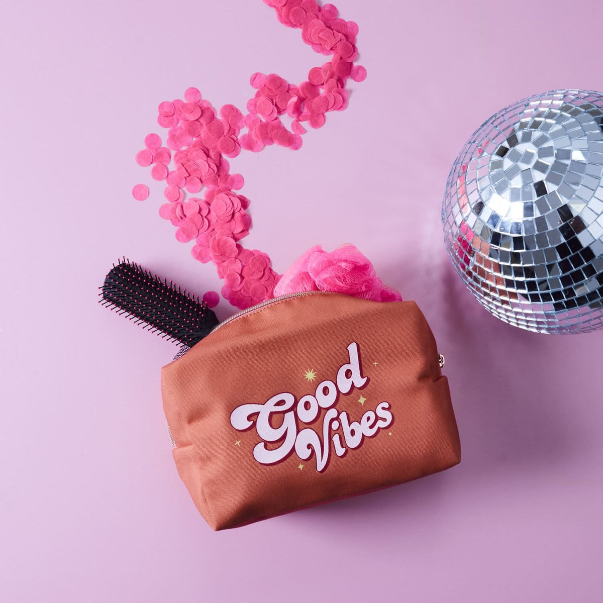 TROUSSE DE TOILETTE GOOD VIBES TANGERINE