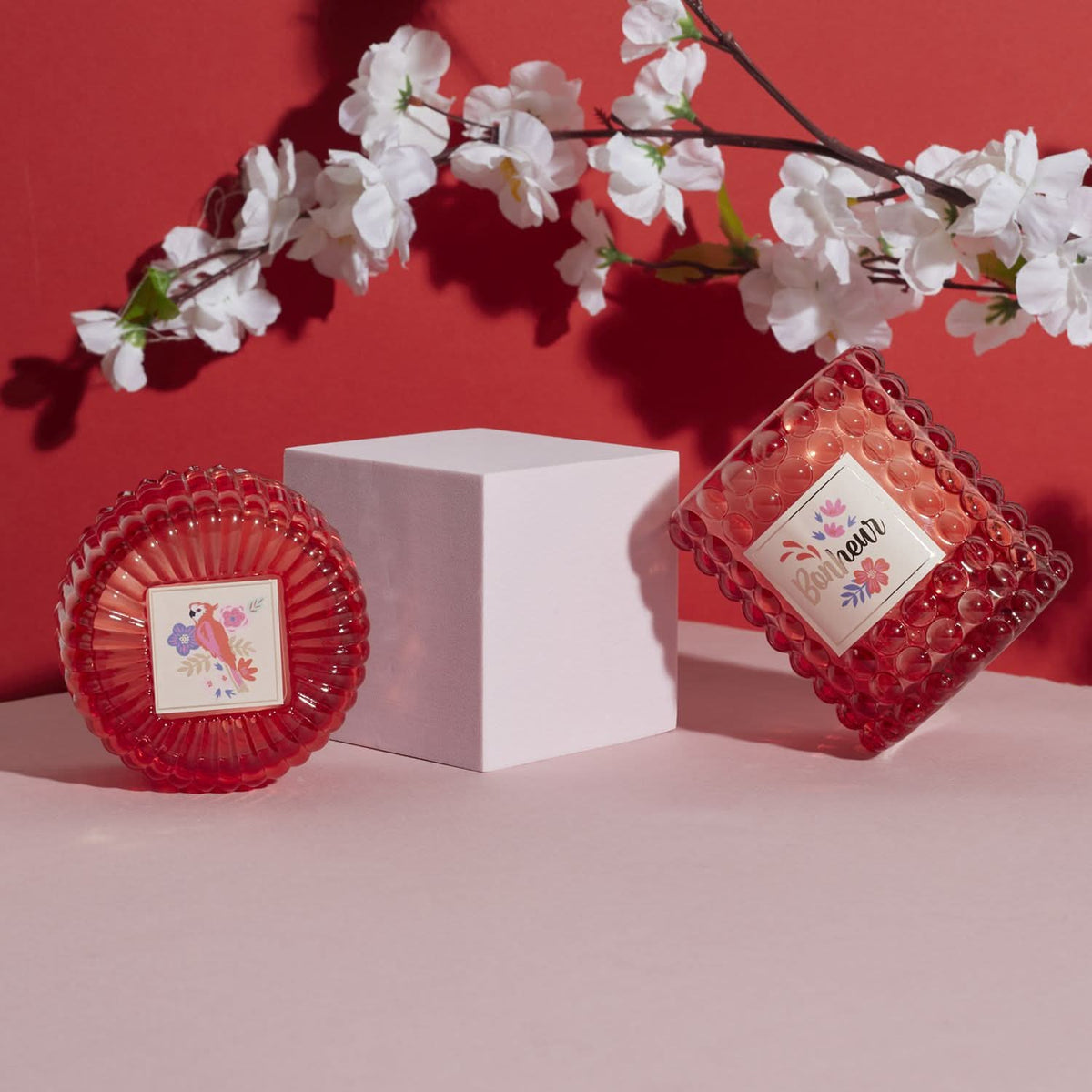 COFFRET DE 2 BOUGIES BONHEUR BIRDY