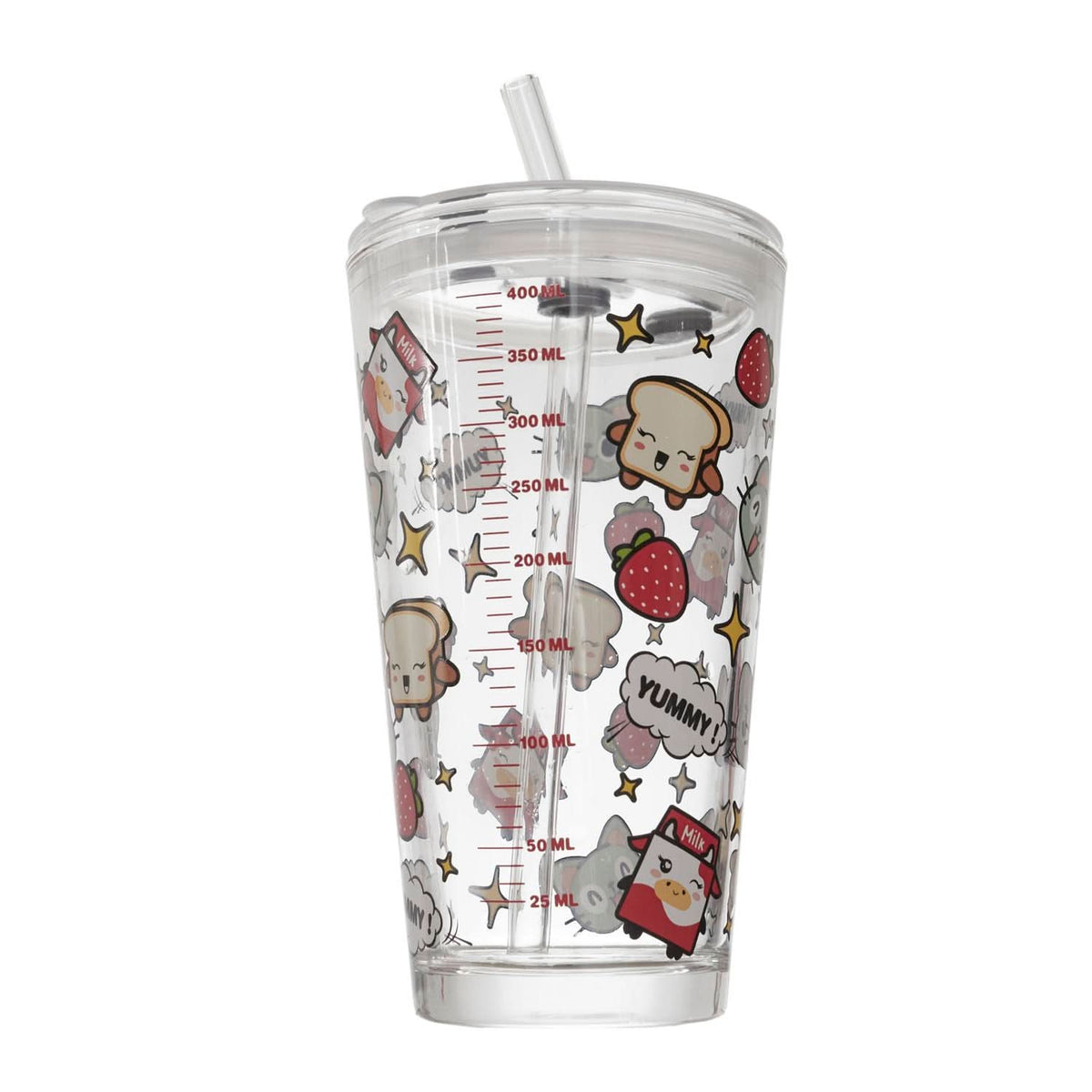 VERRE PAILLE HAPPY KAWAII