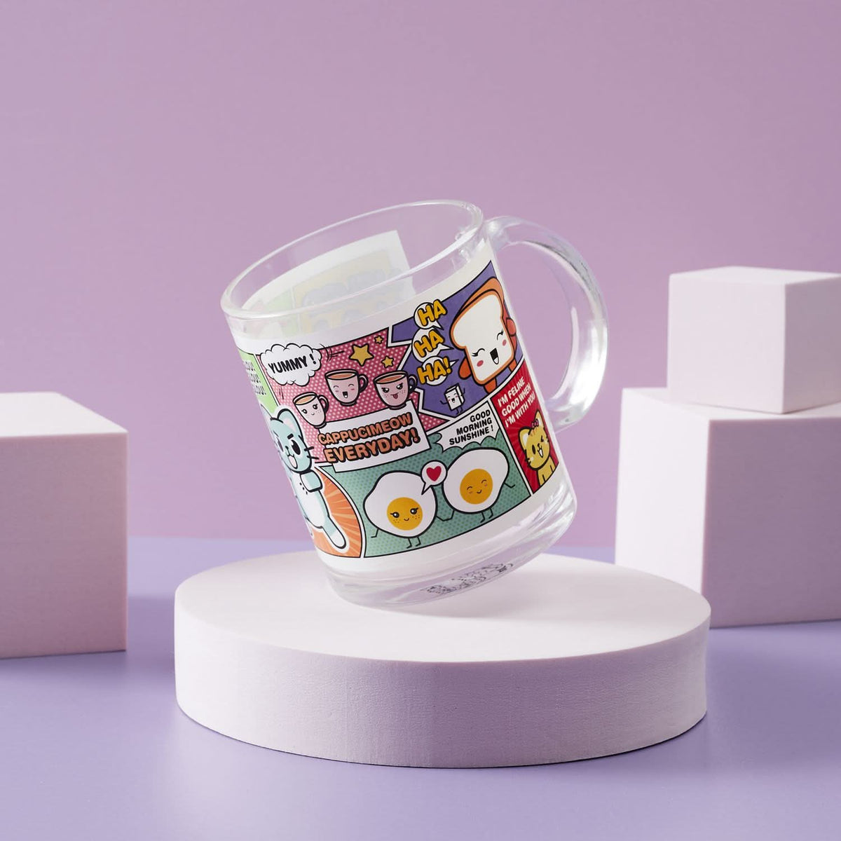 MUG VERRE BD KAWAII