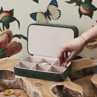 COFFRET A BIJOUX VELOURS JARDIN D’EDEN