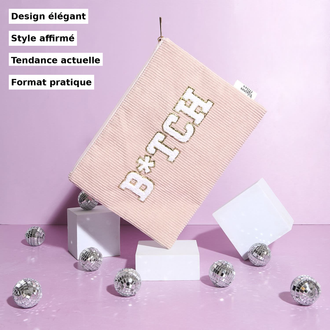 TROUSSE DE TOILETTE VELOURS B*TCH