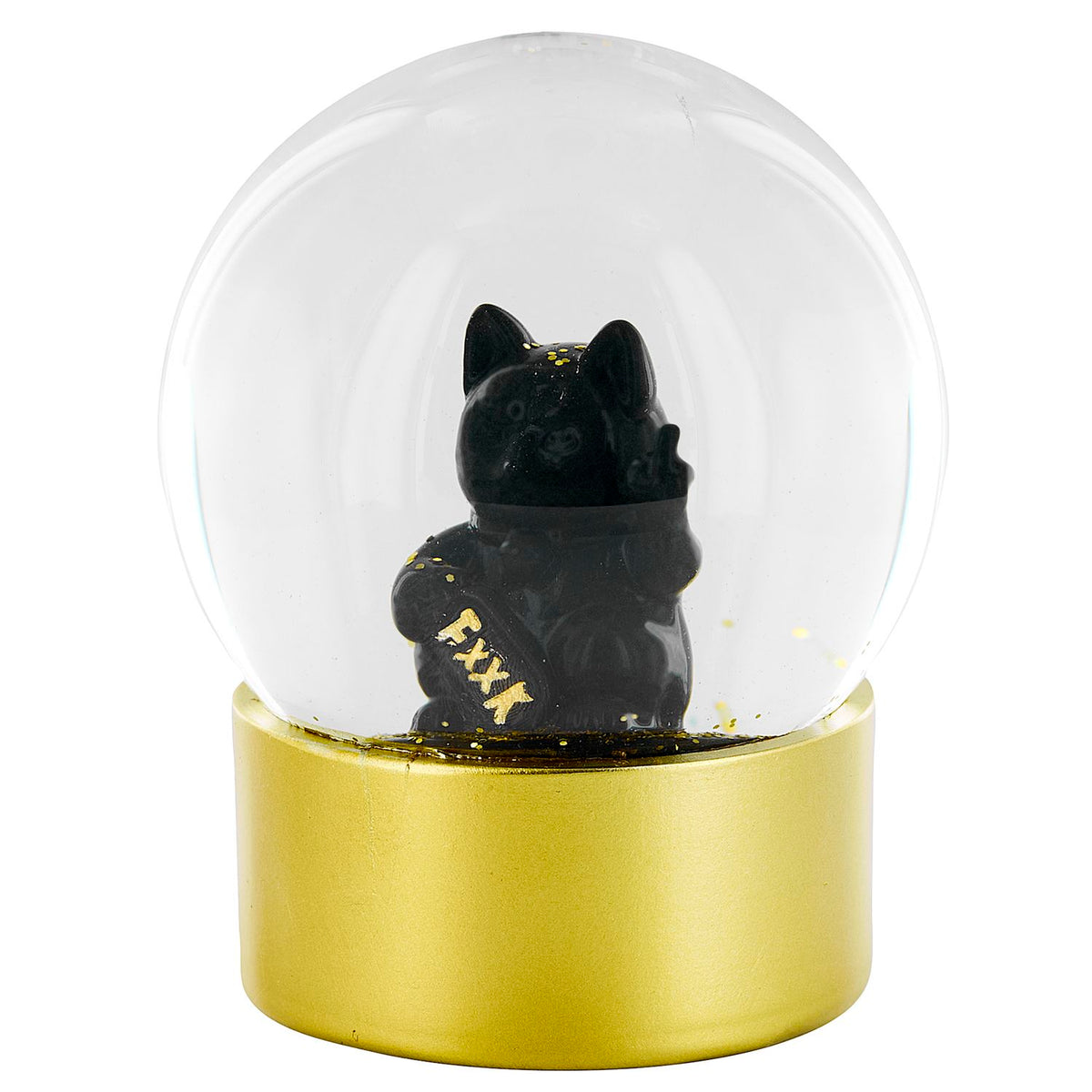 BOULE A NEIGE CHAT F*CK YOU 10 CM NOIR