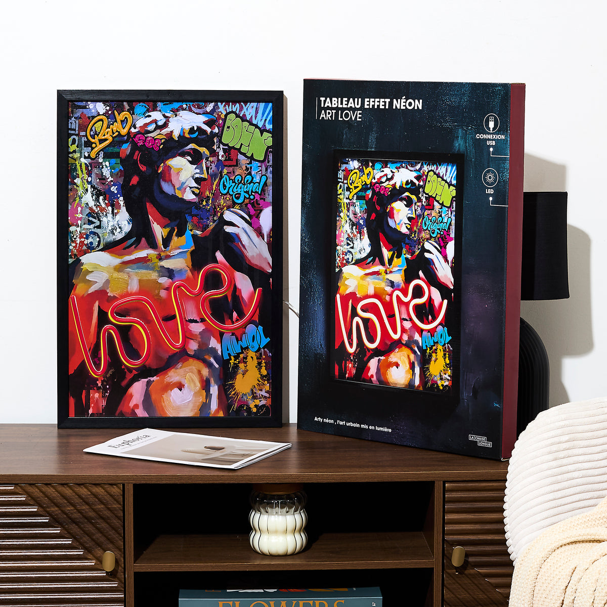 TABLEAU EFFET NEON ART LOVE