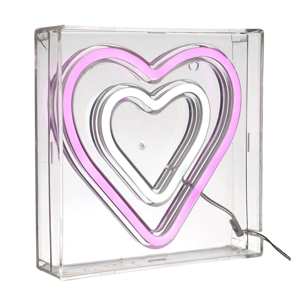 LAMPE EFFET NEON COEURS