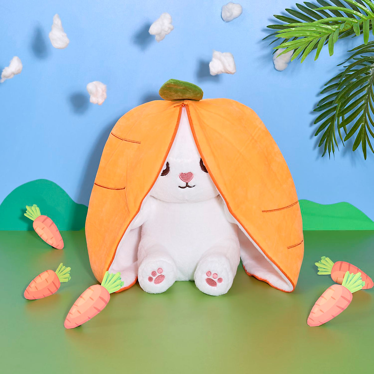PELUCHE LAPIN SURPRISE CAROTTE