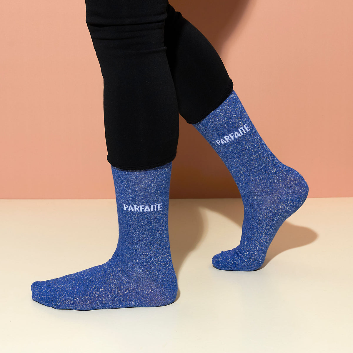 CHAUSSETTES PAILLETTES BLEUES PARFAITE