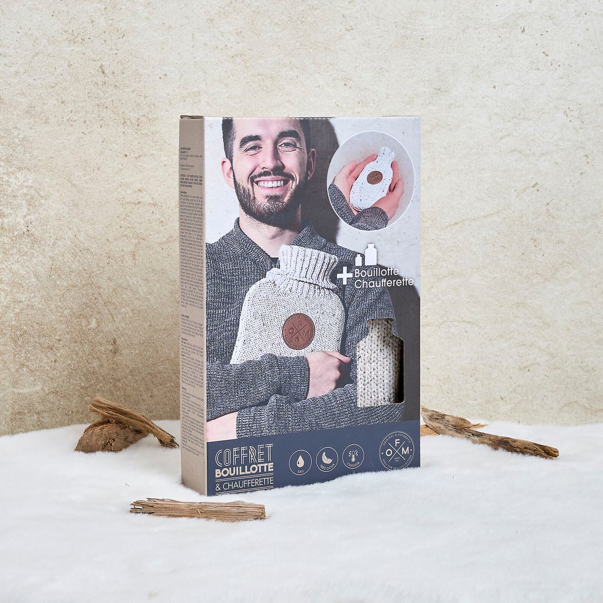 COFFRET BOUILLOTTE ET CHAUFFERETTE OFM BEIGE