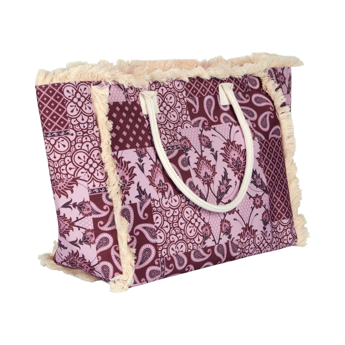 SAC CABAS BANDANA BORDEAUX