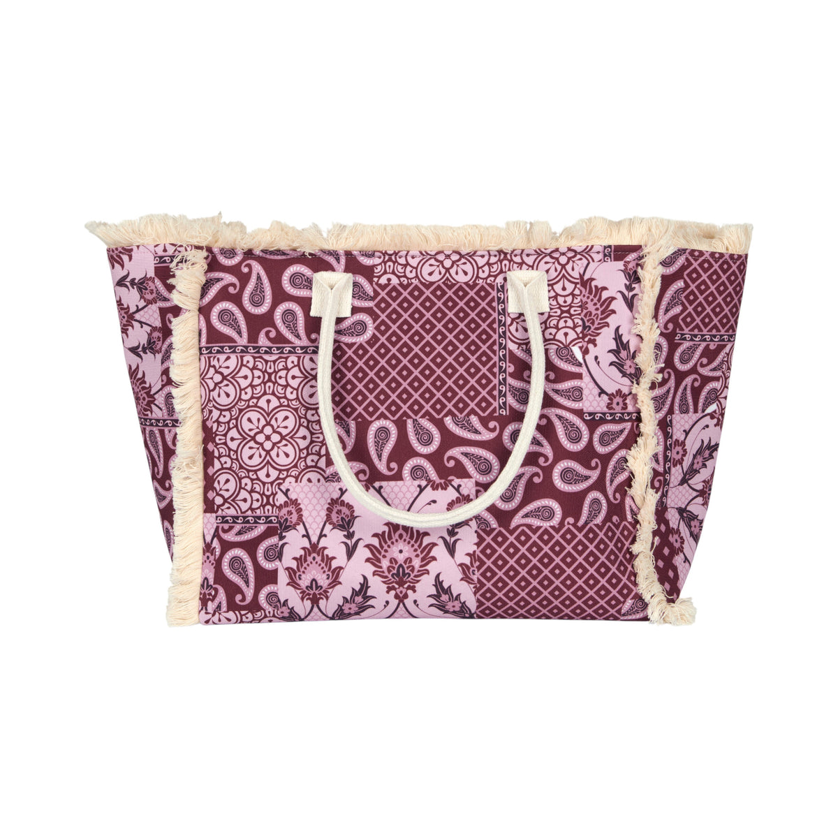 SAC CABAS BANDANA BORDEAUX