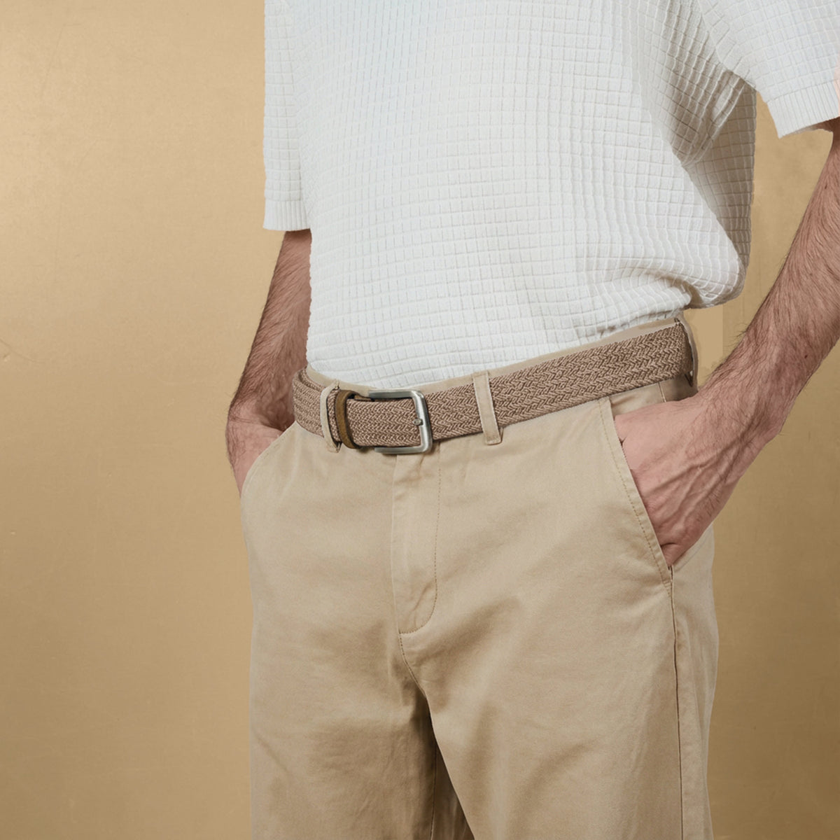 CEINTURE HOMME TAUPE
