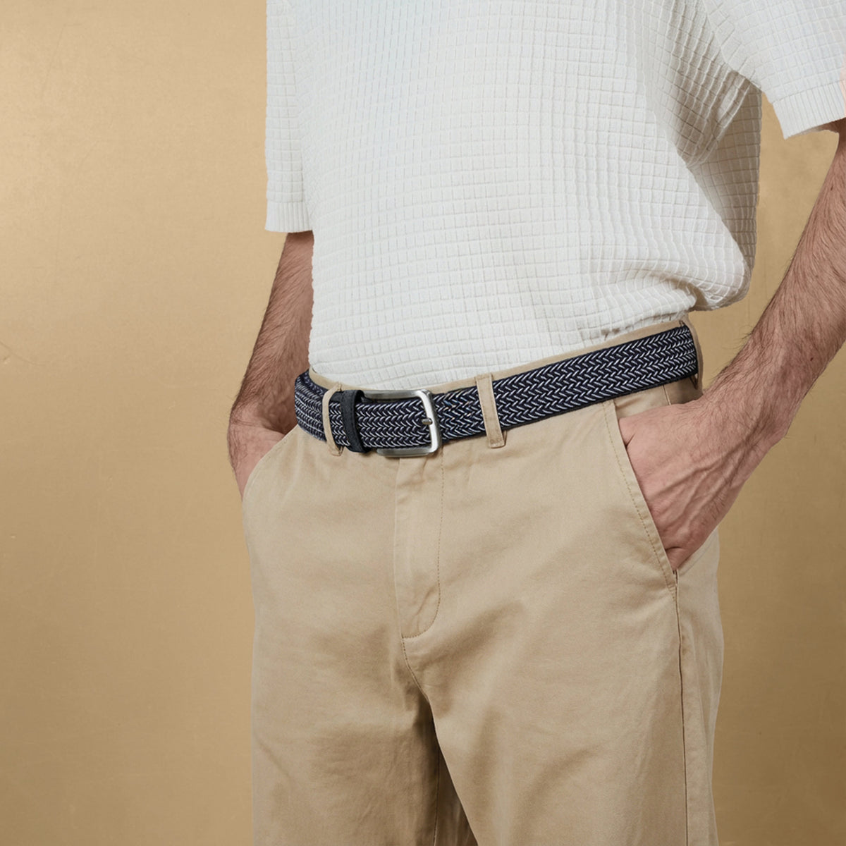 CEINTURE HOMME NOIR ET BLANC
