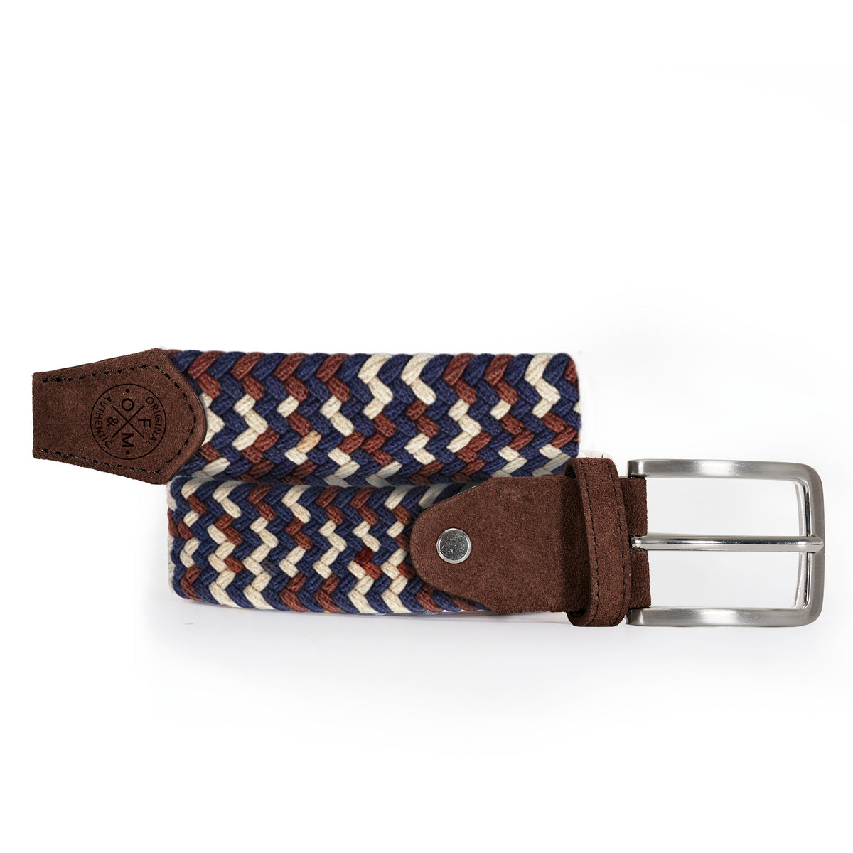 CEINTURE HOMME MULTICOLOR BLEU BEIGE