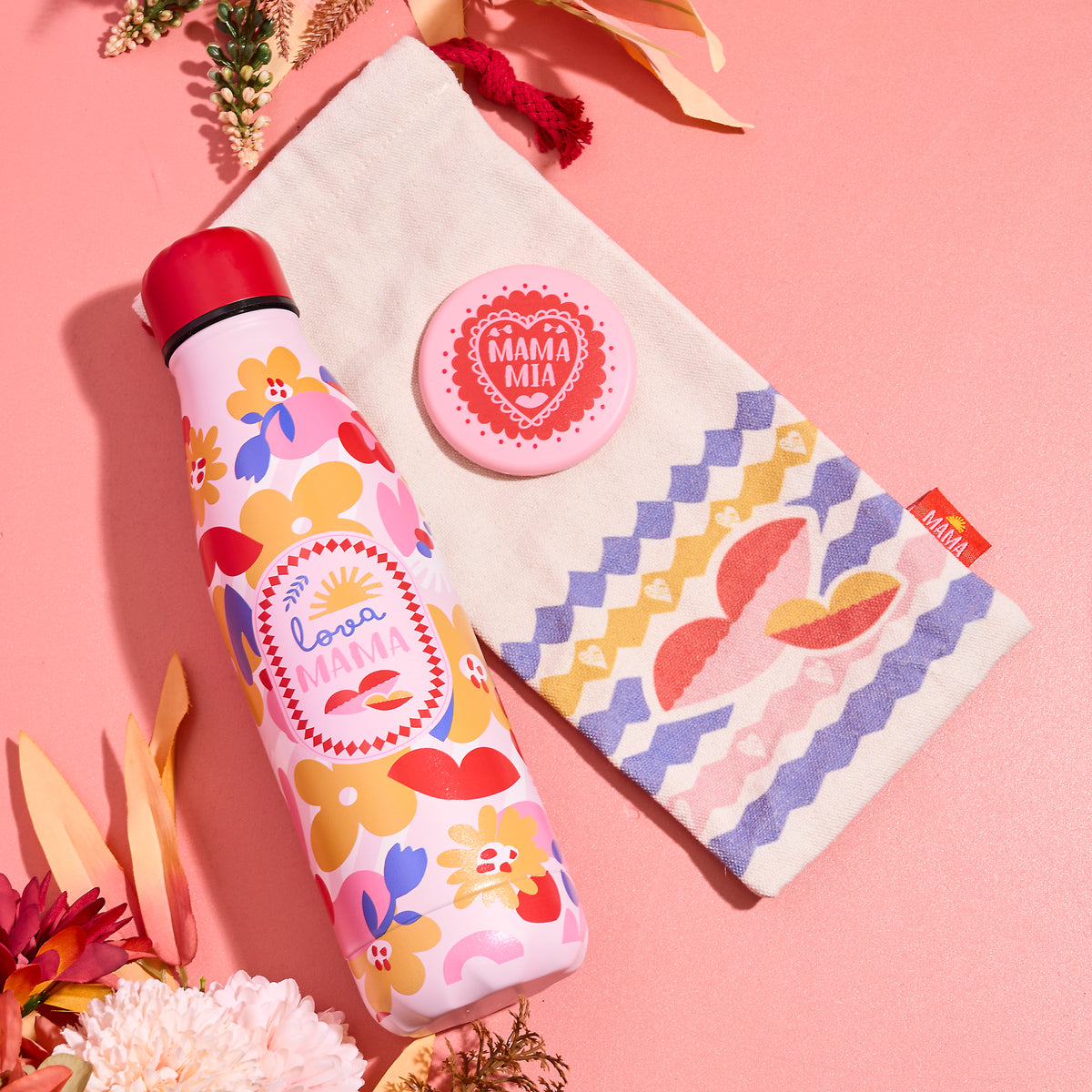 COFFRET BOUTEILLE ISOTHERME MAMA MI AMORE