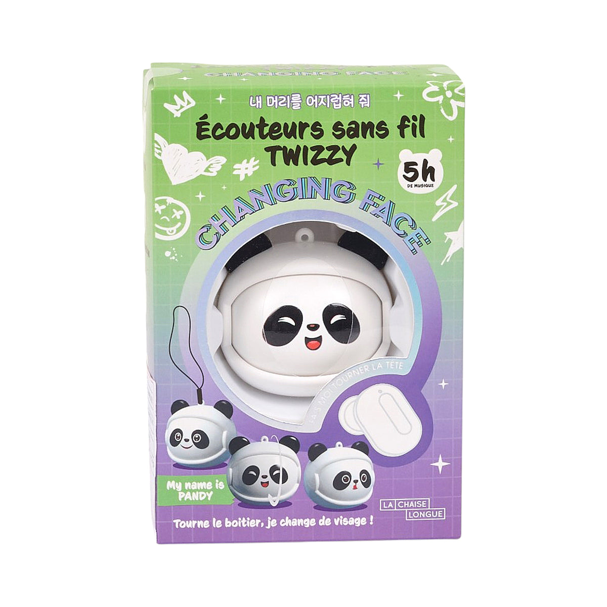 ECOUTEURS SANS FIL CHANGING FACE PANDA
