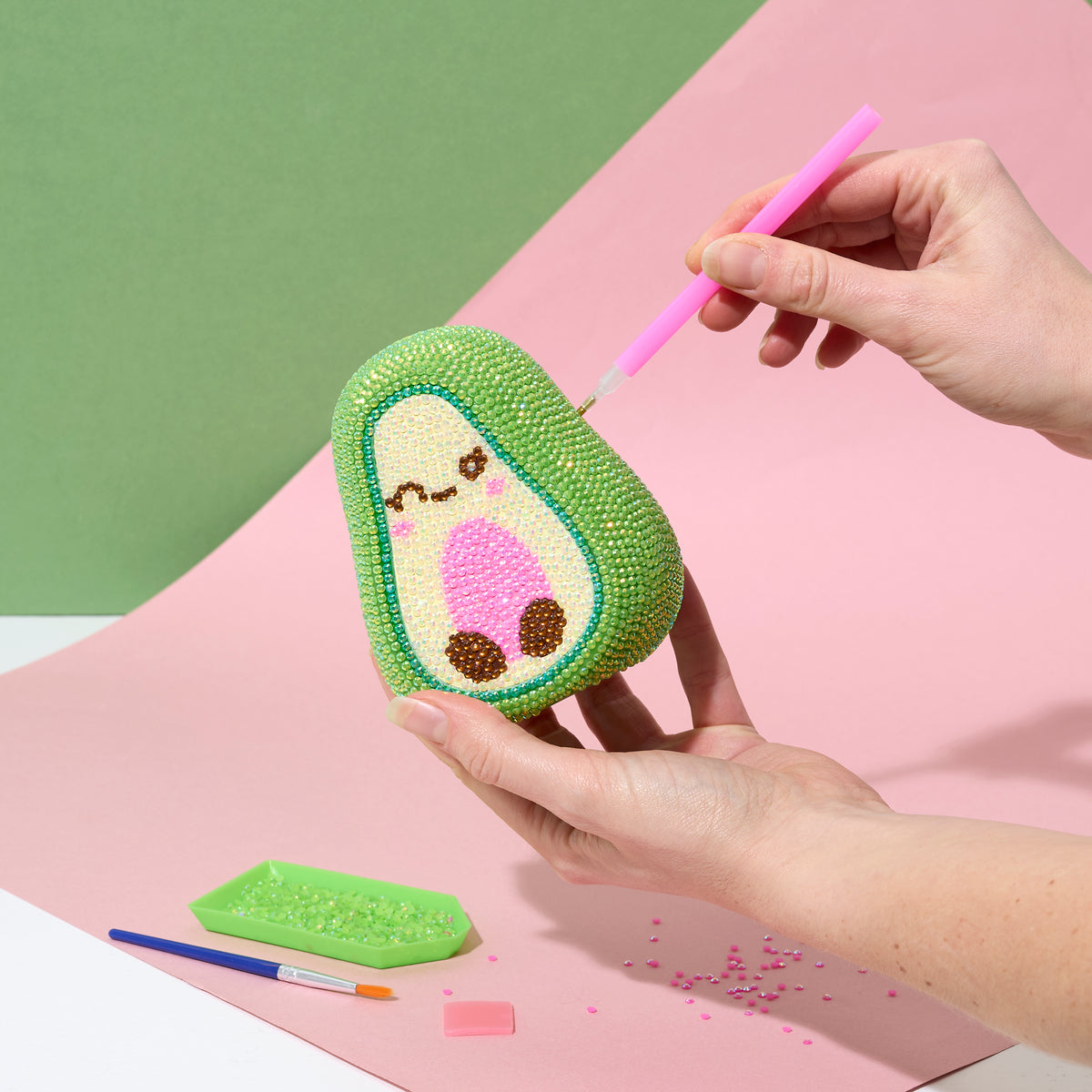 KIT DIY DIAMOND PAINTING 3D AVOCAT KAWAII