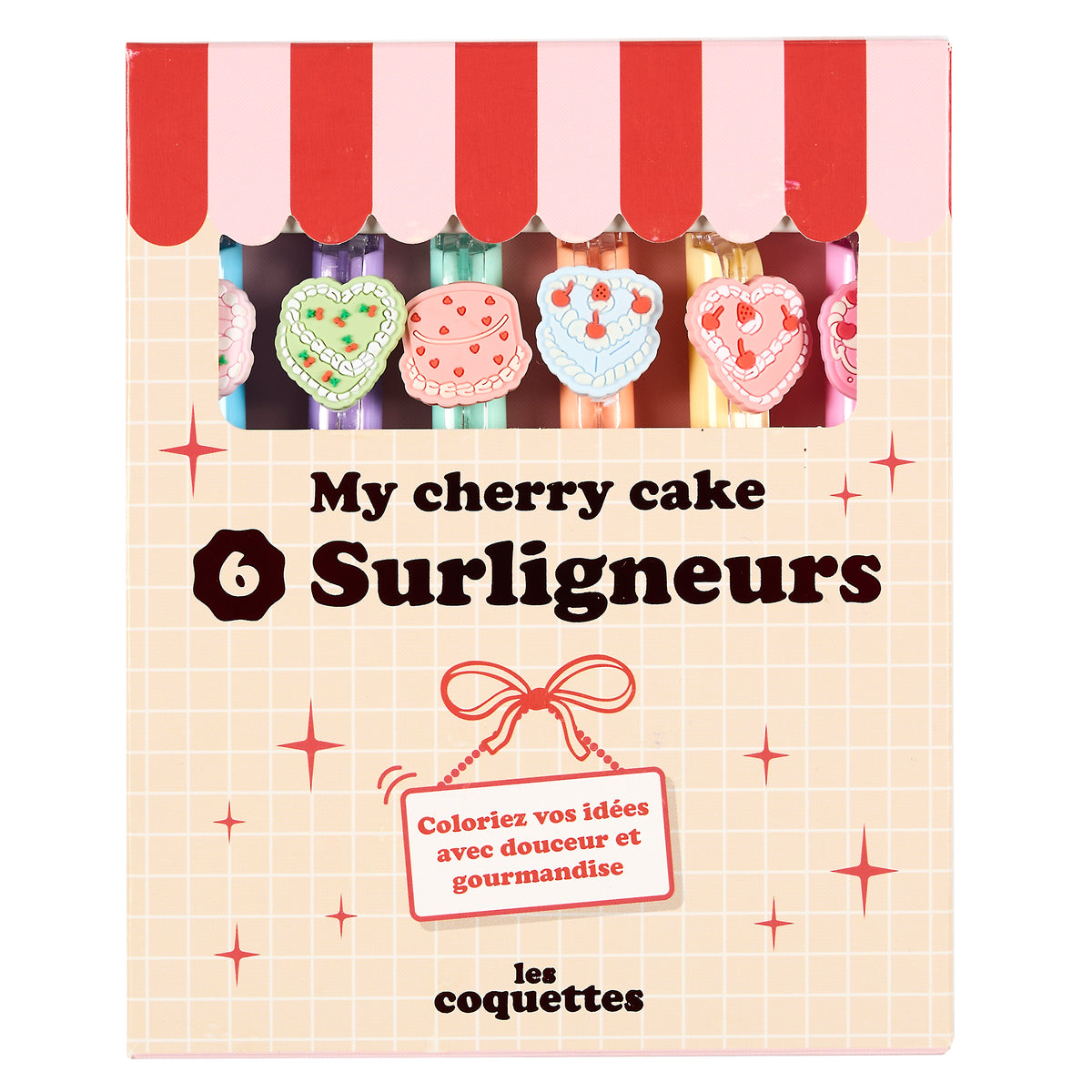 COFFRET DE 6 SURLIGNEURS CHERRY CAKE