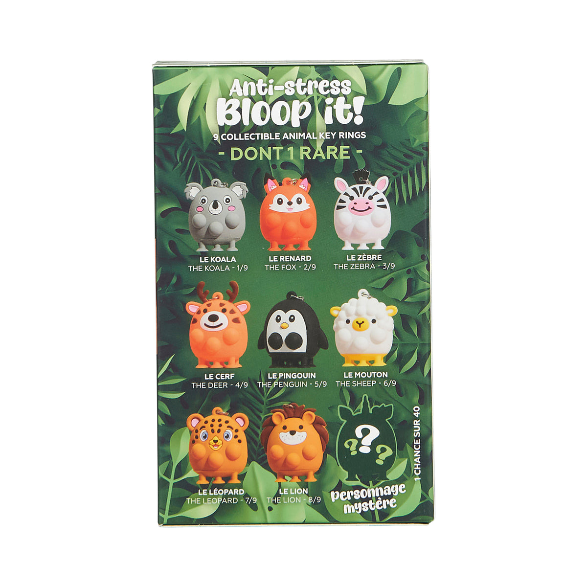 BLIND BOX PORTE CLES ANIMAUX ANTI STRESS