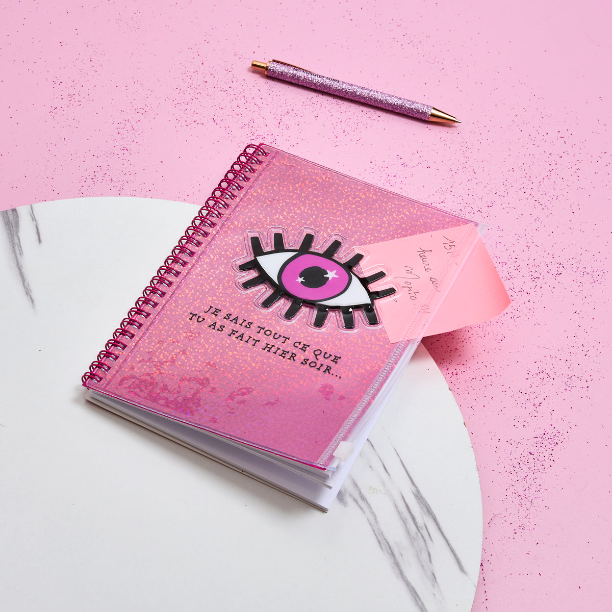 CARNET PAILLETTES KARMA JE SAIS TOUT