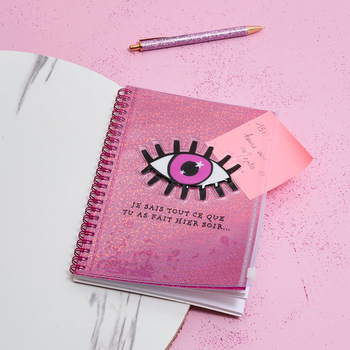 CARNET PAILLETTES KARMA JE SAIS TOUT