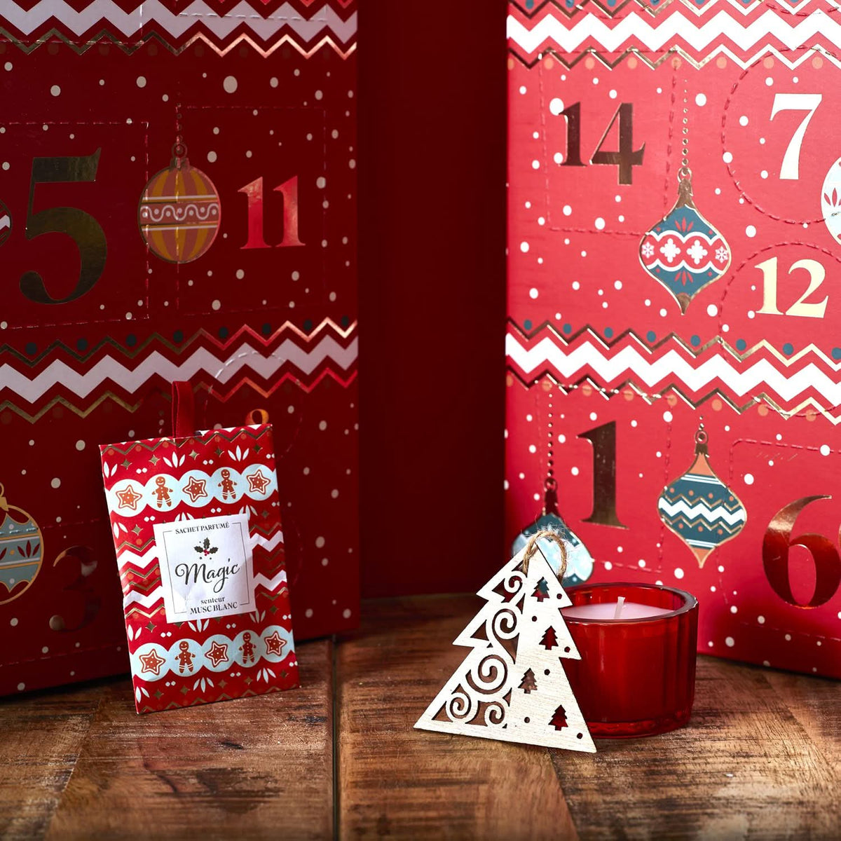 CALENDRIER AVENT BOUGIES ET SURPRISES NOEL TRADI