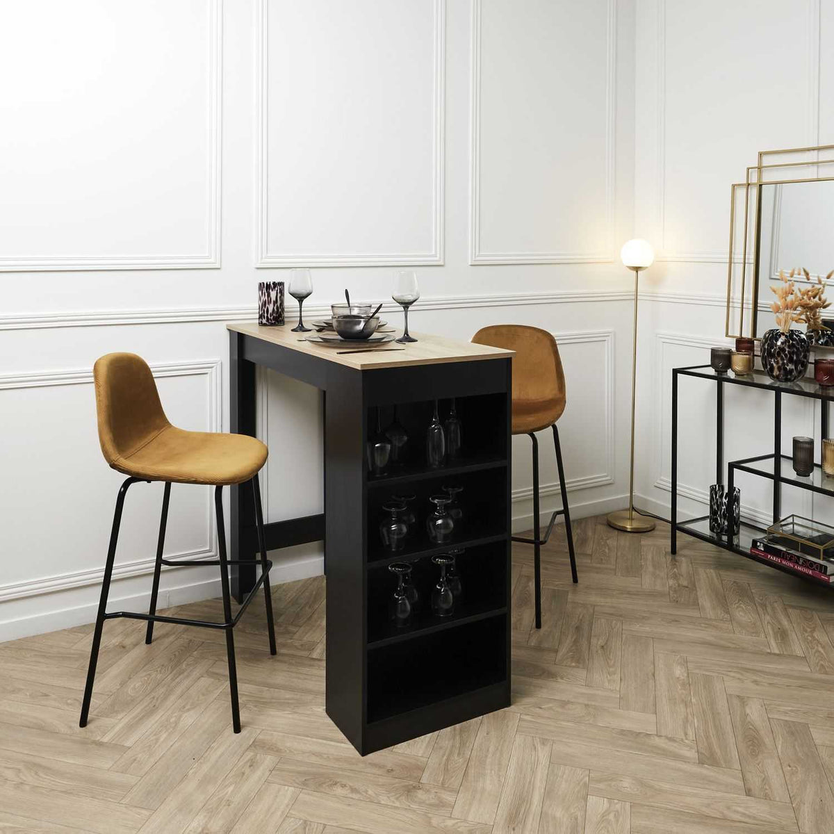 CHAISE DE BAR GIULIA JAUNE