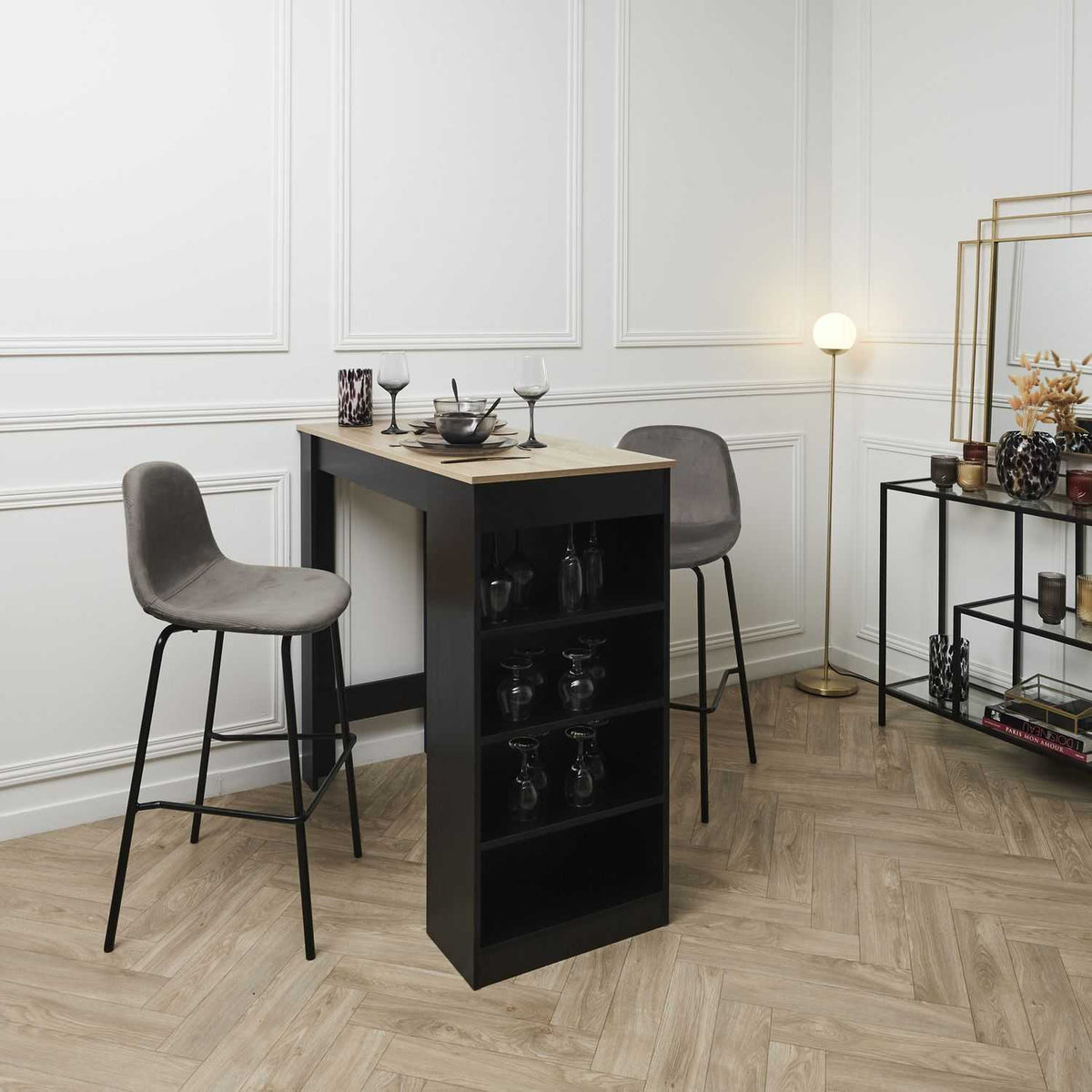 CHAISE DE BAR GIULIA GRIS