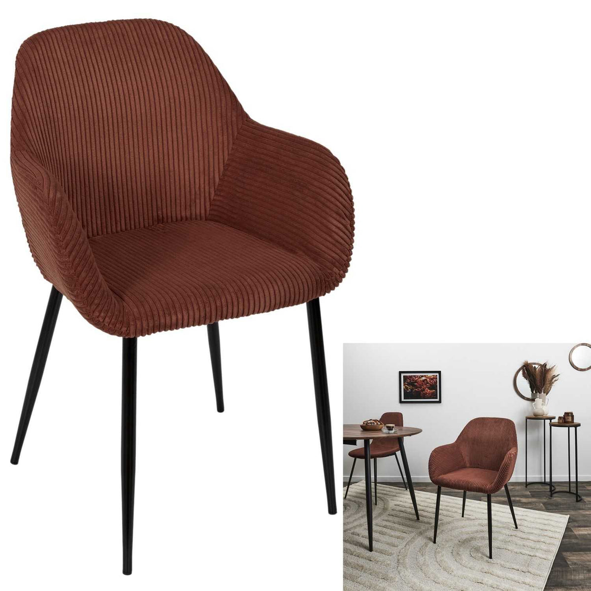 FAUTEUIL COTELE SCOTT TERRACOTTA