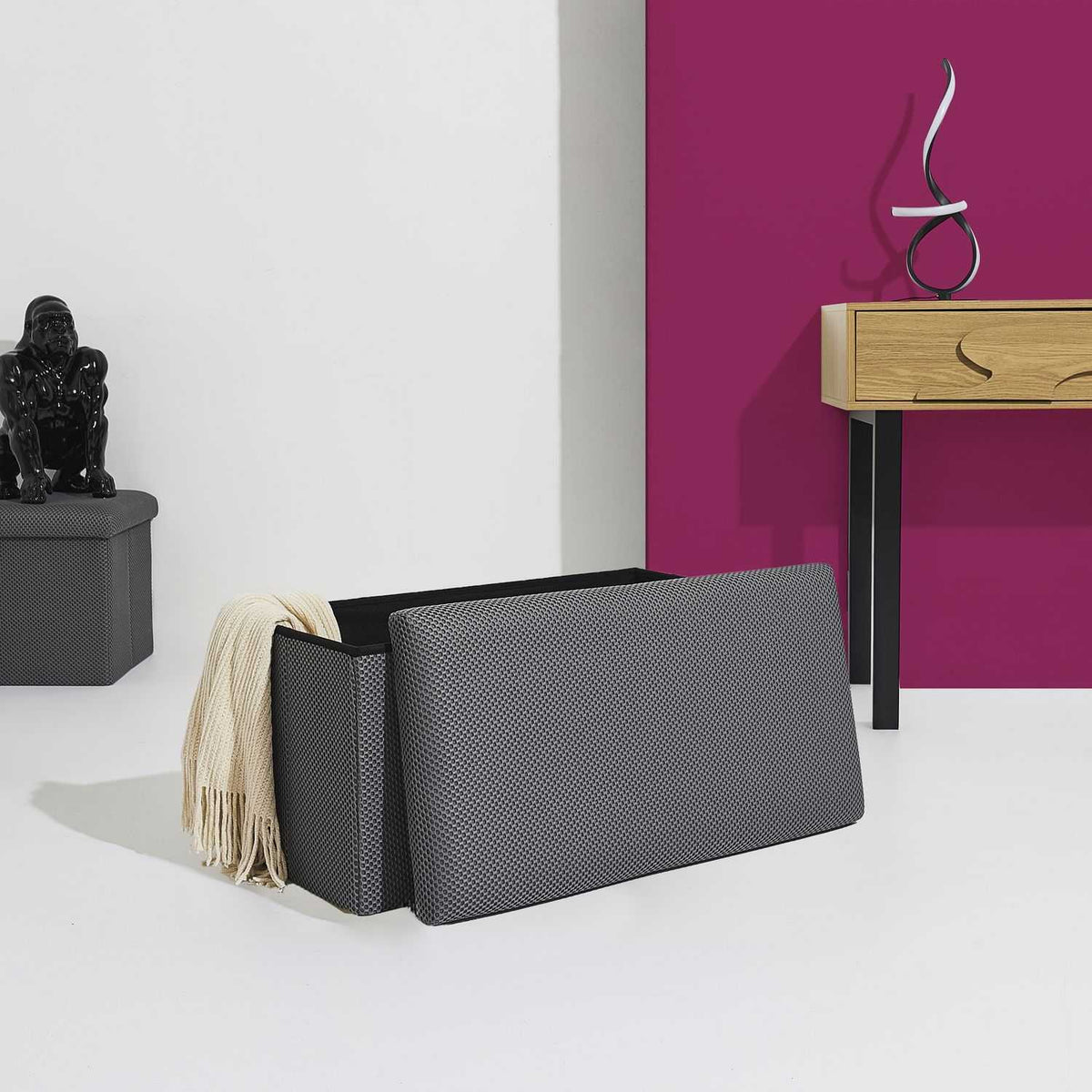 COFFRE BANC PLIABLE ATOME GRIS