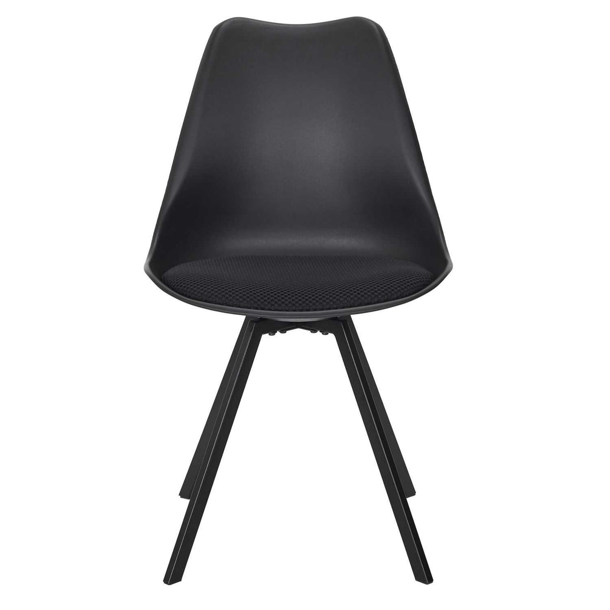 CHAISE AVEC COUSSIN ATOME NOIR