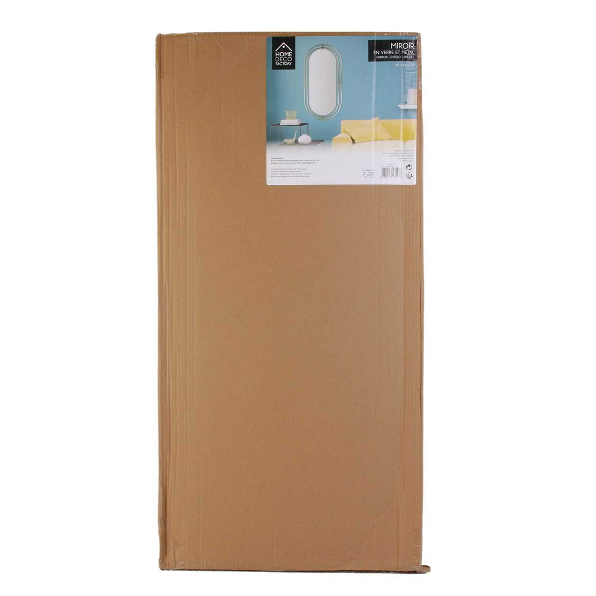 MIROIR METAL DORE