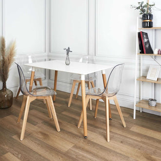 TABLE DE REPAS BLANCHE 115X75CM