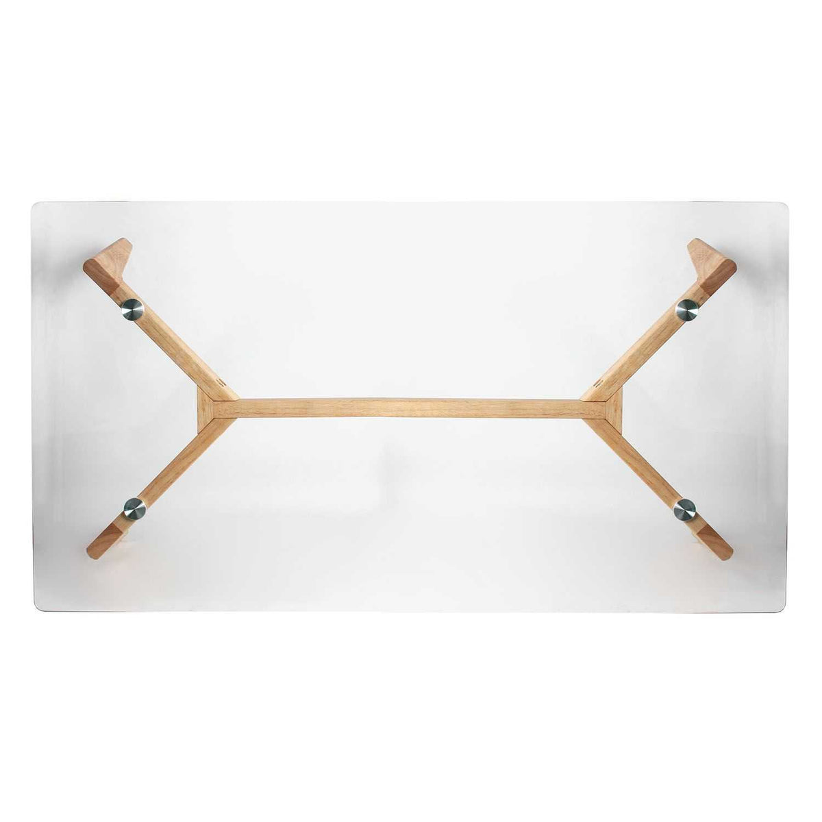 TABLE RECTANGULAIRE EN VERRE 110X60X45CM