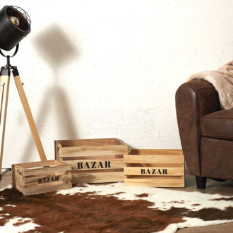 CAGETTE NATUREL -  LOT DE 3