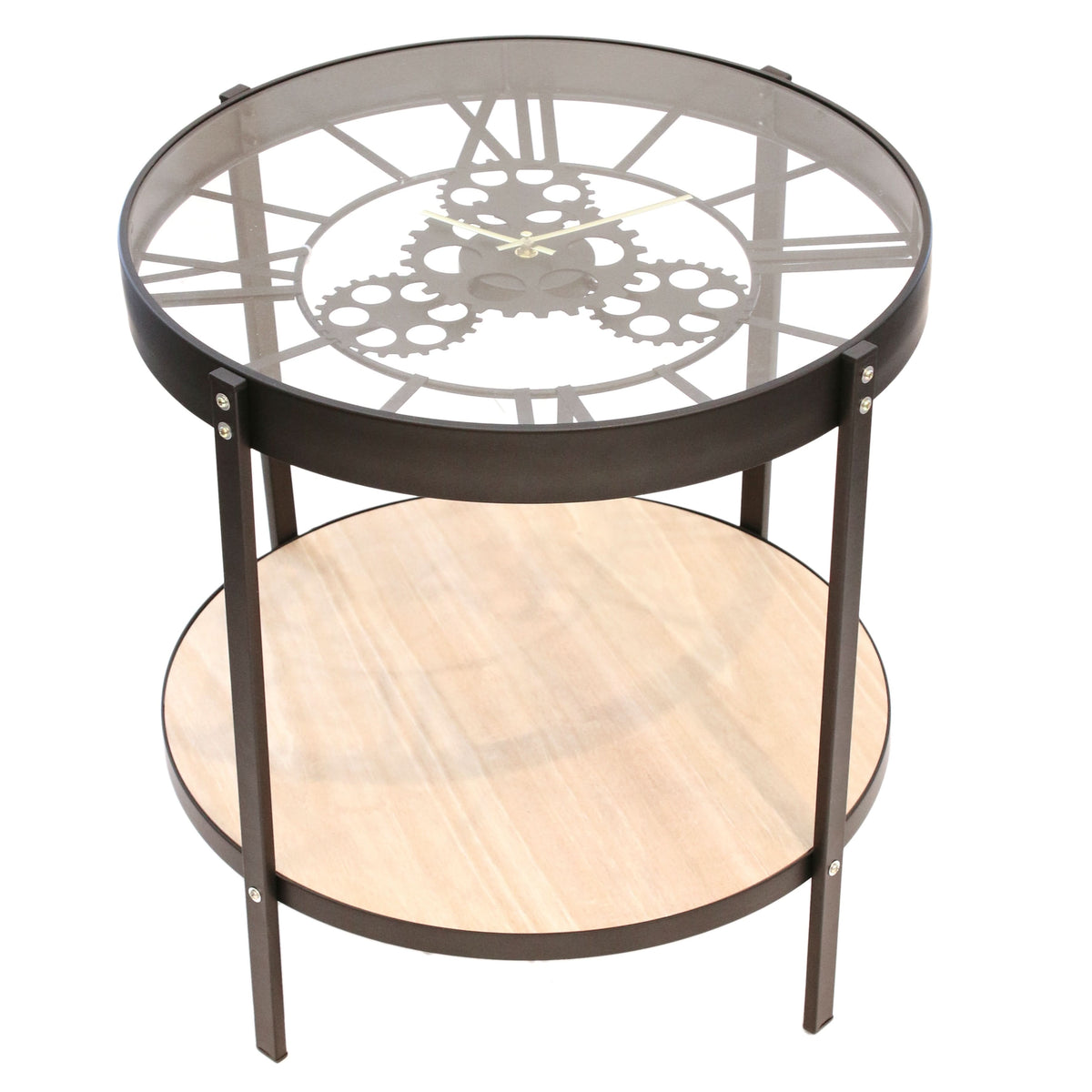 TABLE D APPOINT HORLOGE 50.5X50.5X49CM