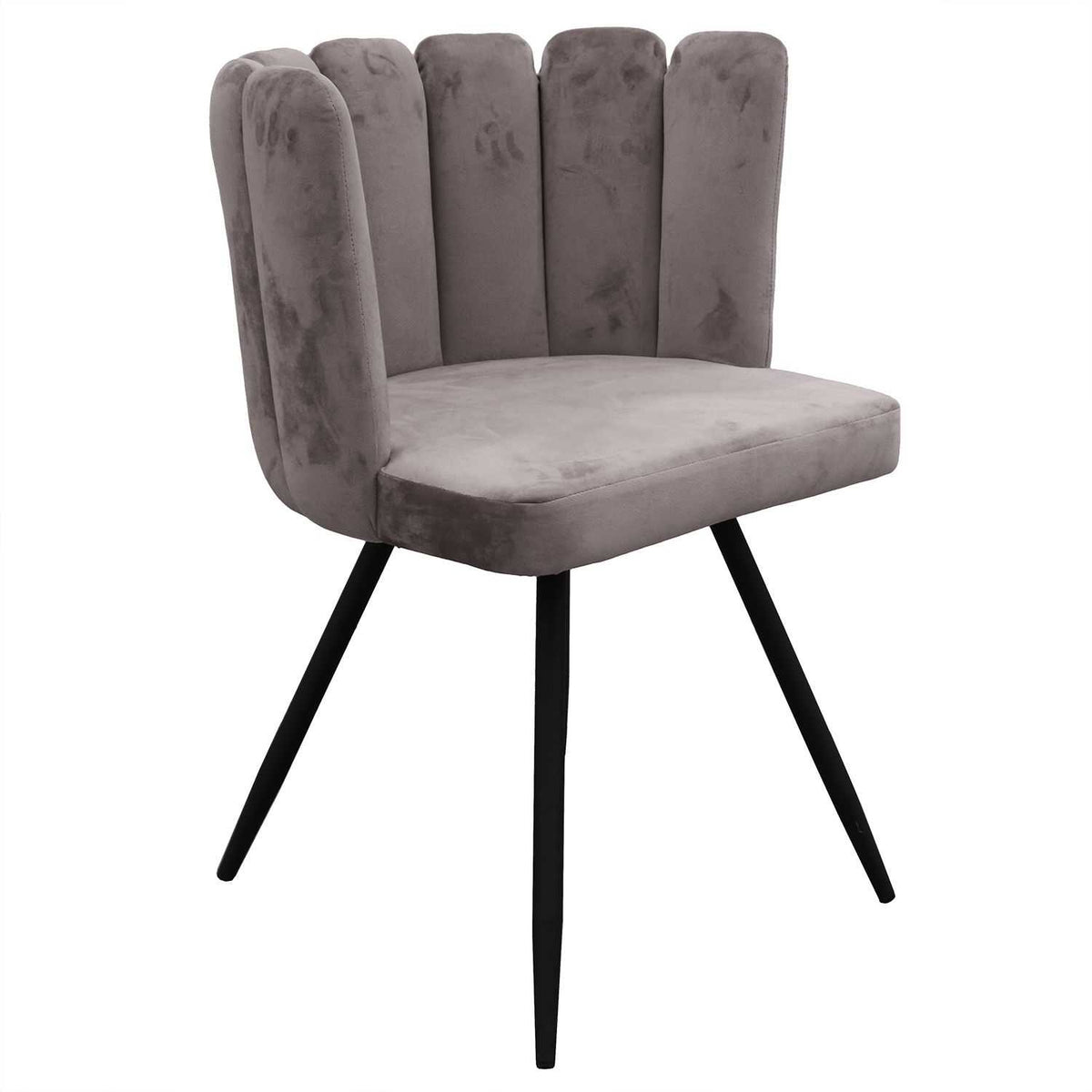 CHAISE ARIEL VELOURS GRIS