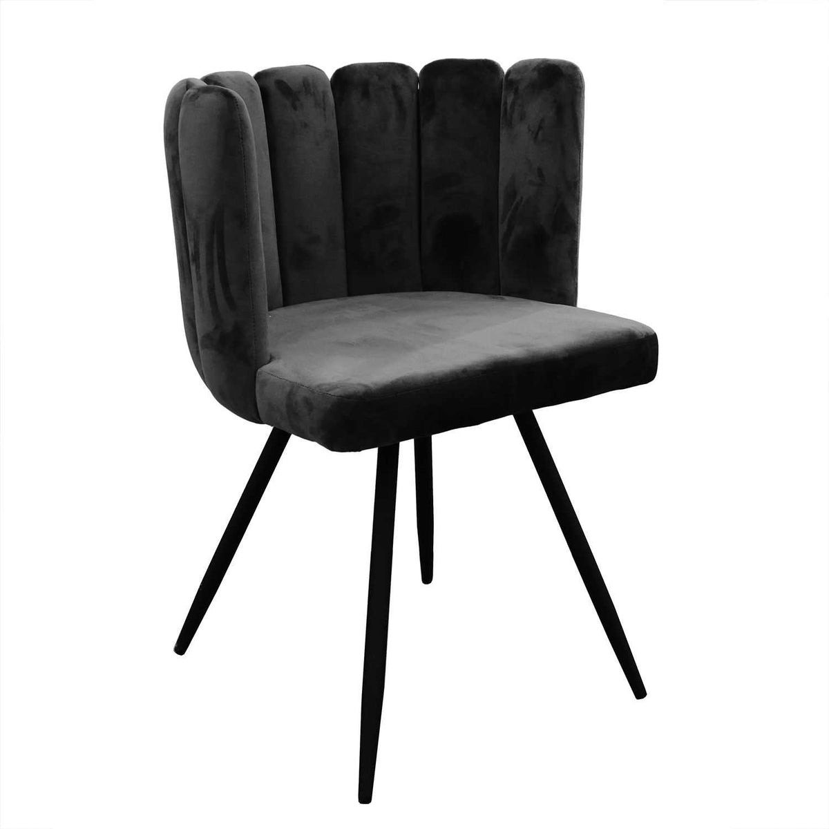 CHAISE ARIEL VELOURS NOIR