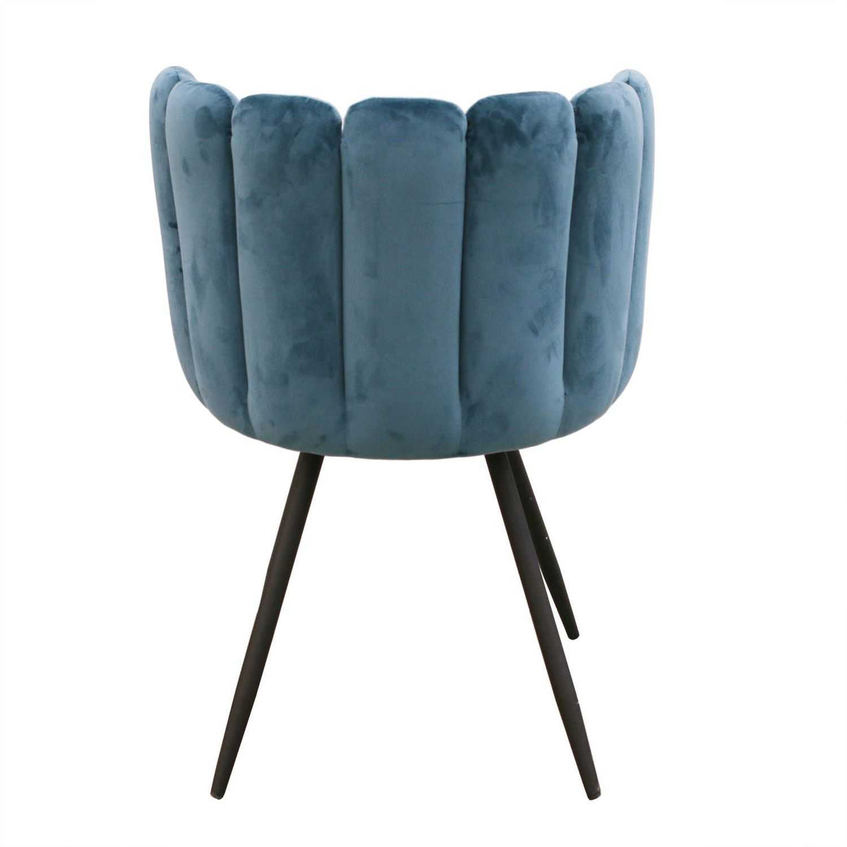 CHAISE ARIEL VELOURS BLEU CANARD