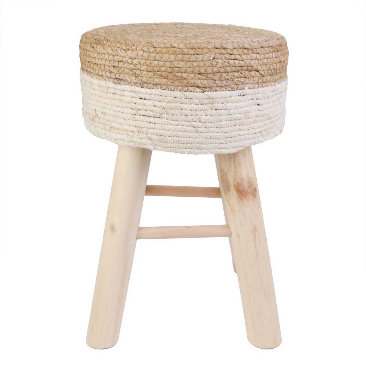 TABOURET TRESSE BEIGE